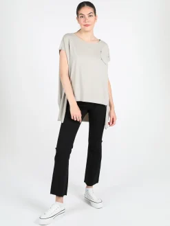 Solada T-shirt donna oversize con taschino