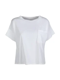Solada T-shirt donna oversize con taschino