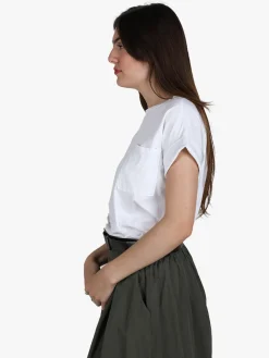 Solada T-shirt donna oversize con taschino