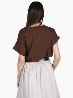 Solada T-shirt donna oversize con taschino