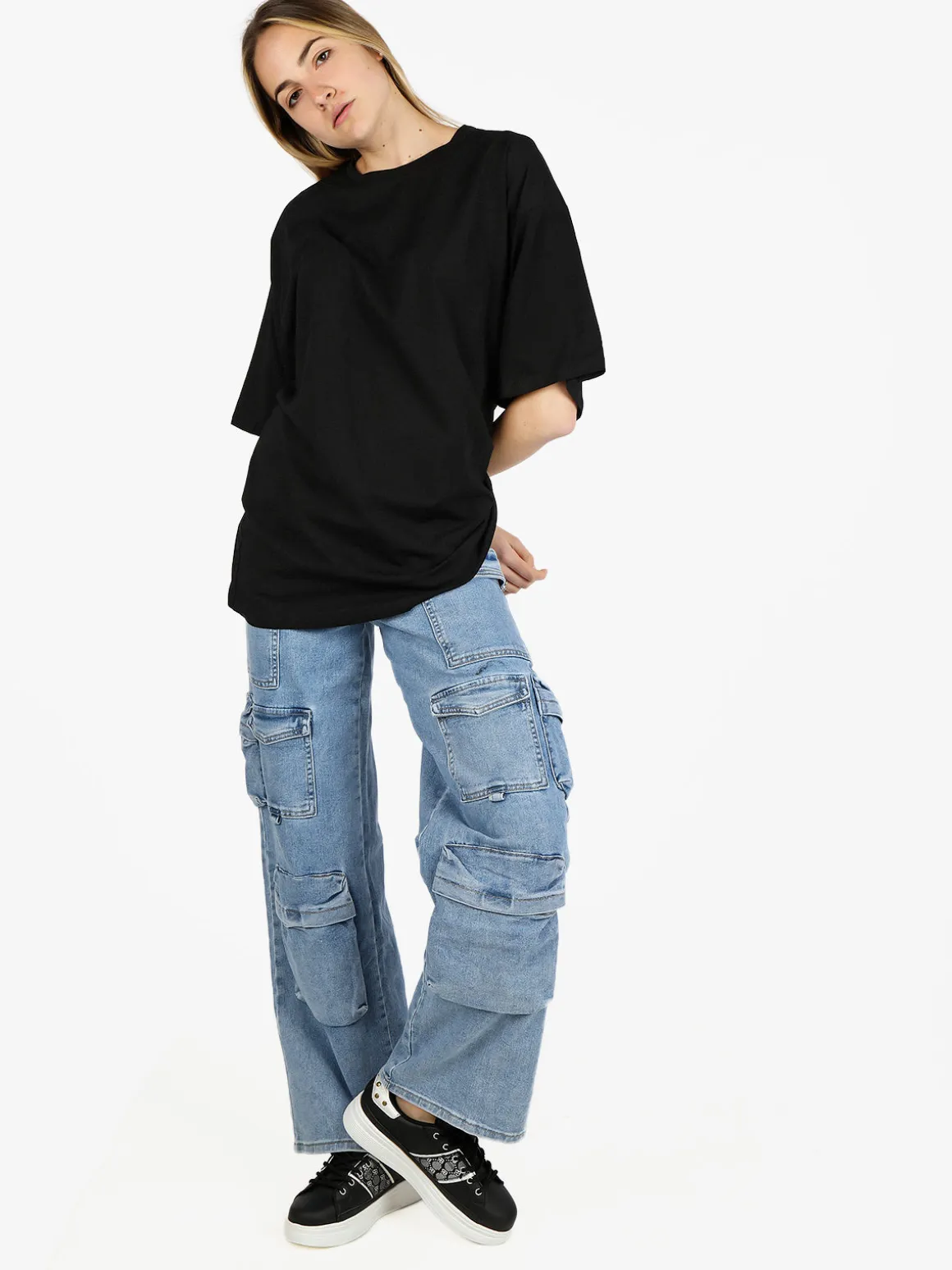 Solada T-shirt donna oversize tinta unita