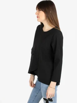 Solada T-shirt donna oversize con taschino