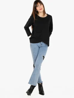 Solada T-shirt donna oversize con taschino