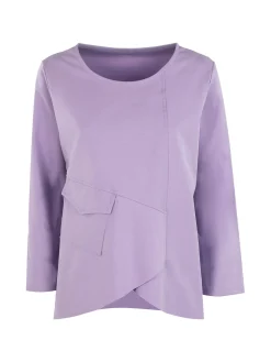 Solada T-shirt donna oversize con taschino
