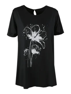 Solada T-shirt donna oversize con strass