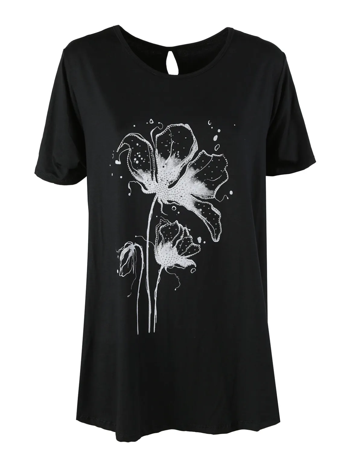 Solada T-shirt donna oversize con strass