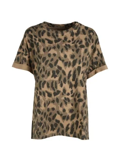 Solada T-shirt donna ovesize con stampa animalier