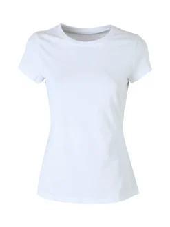 Solada T-shirt girocollo da donna in cotone elasticizzato - nero
