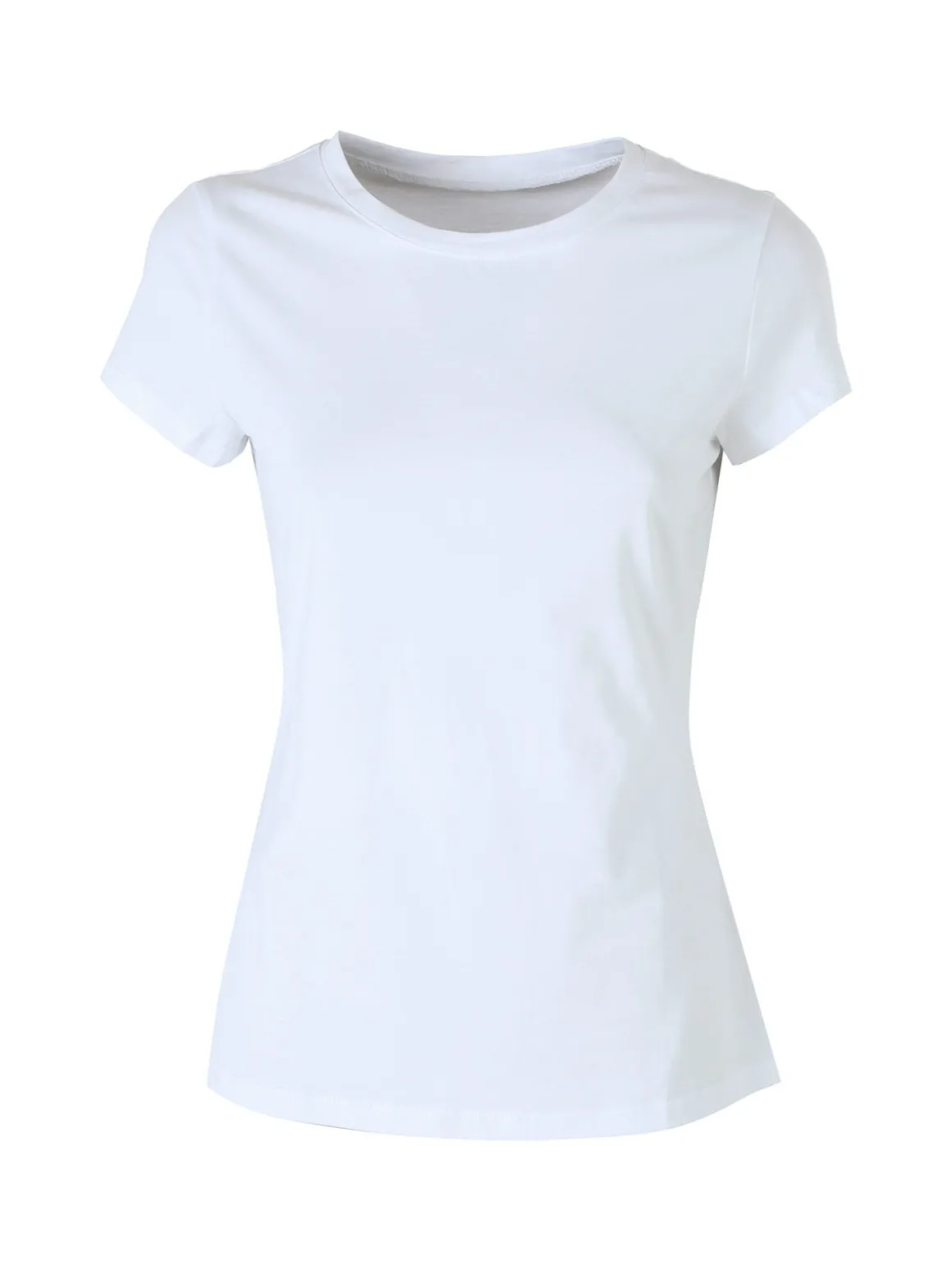 Solada T-shirt girocollo da donna in cotone elasticizzato - nero