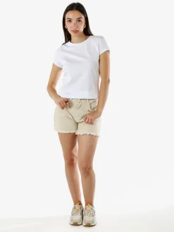 Solada T-shirt girocollo da donna in cotone elasticizzato - nero