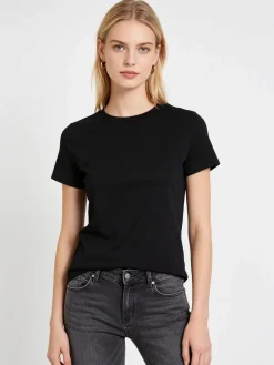 Solada T-shirt girocollo da donna - nero