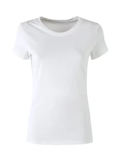 Solada T-shirt girocollo da donna in cotone - bianco