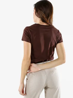 Solada T-shirt girocollo da donna in cotone - moro