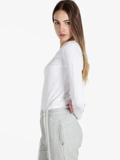 Solada T-shirt girocollo da donna a maniche lunghe