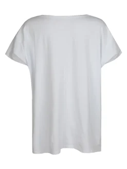 Solada T-shirt in cotone con scritta taglie forti