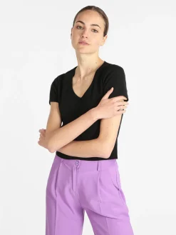 Solada T-shirt manica corta donna a costine