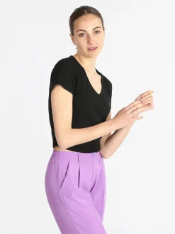 Solada T-shirt manica corta donna a costine