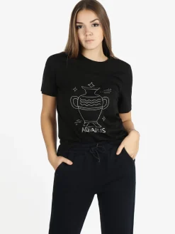 Solada T-shirt manica corta donna segno zodiacale Acquario