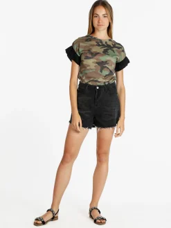 Solada T-shirt manica corta mimetica da donna