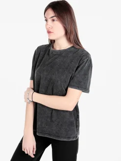 Solada T-shirt oversize da donna con borchie