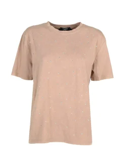 Solada T-shirt oversize da donna con borchie
