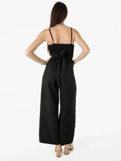 Solada Tuta jumpsuite da donna con spalline sottili e coppe imbottite - nero