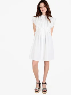 Solada Vestito corto da donna a camicia con volant