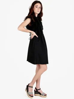 Solada Vestito corto da donna a camicia con volant