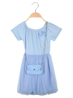Solada Vestito da bambina a maniche corte con gonna in tulle e strass