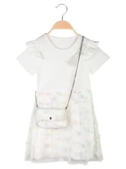 Solada Vestito da bambina a maniche corte con borsetta in coordinato