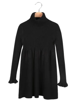 Solada Vestito da bambina dolcevita in maglia con collana