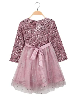 Solada Vestito da bambina elegante con paillettes e gonna in tulle