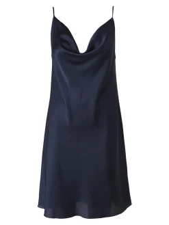 Solada Vestito da donna con spalline sottili e scollo a cascata - blu scuro
