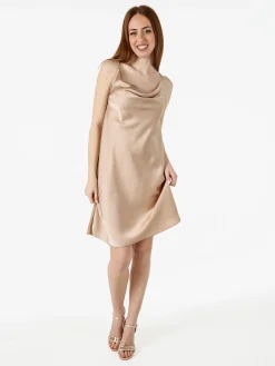 Solada Vestito da donna con spalline sottili e scollo a cascata - khaki