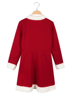 Solada Vestito di Babbo Natale da bambina con cappello