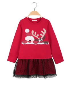 Solada Vestito di natale da bambina con stampa