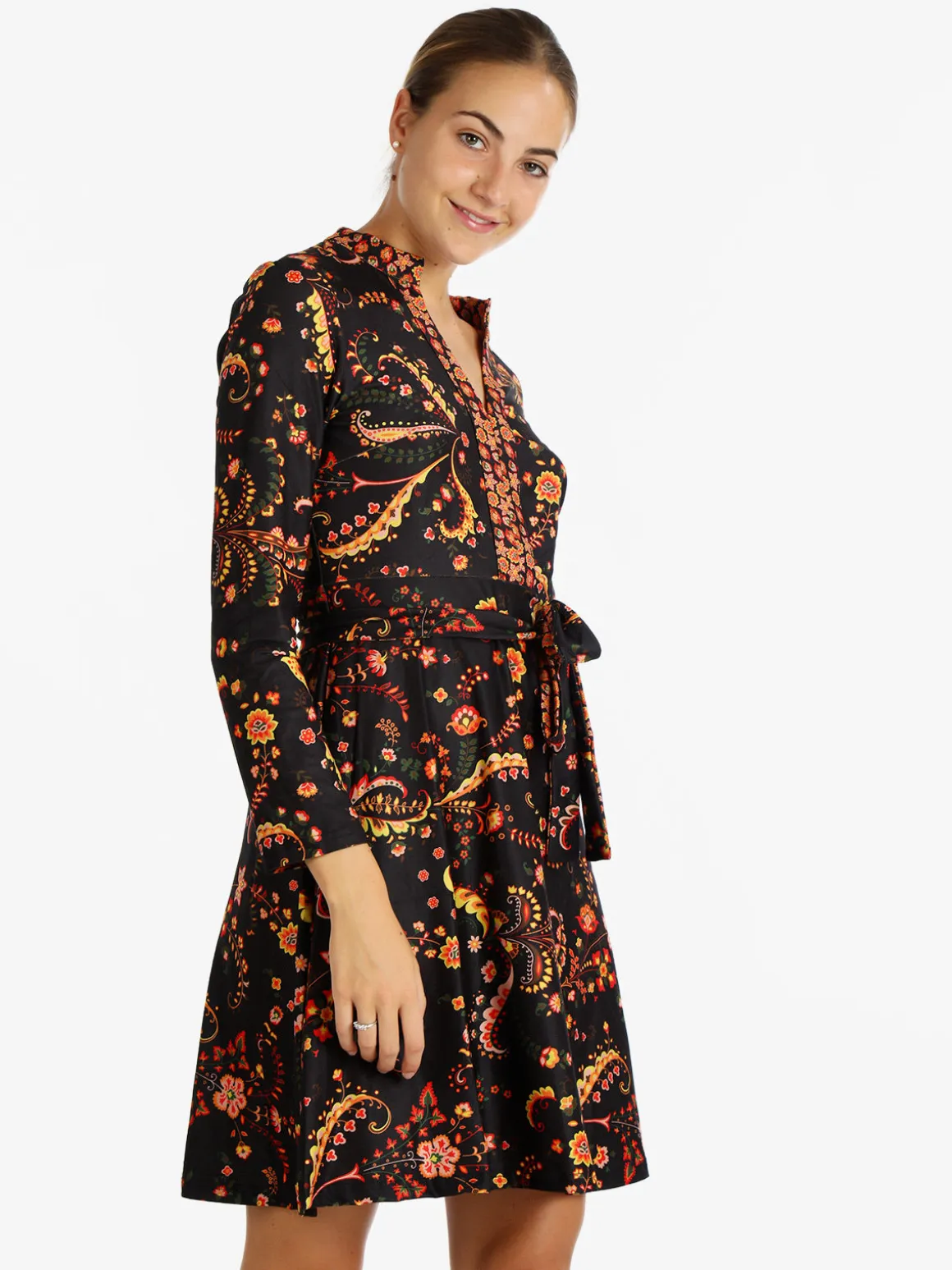 Solada Vestito donna a fiori con cintura