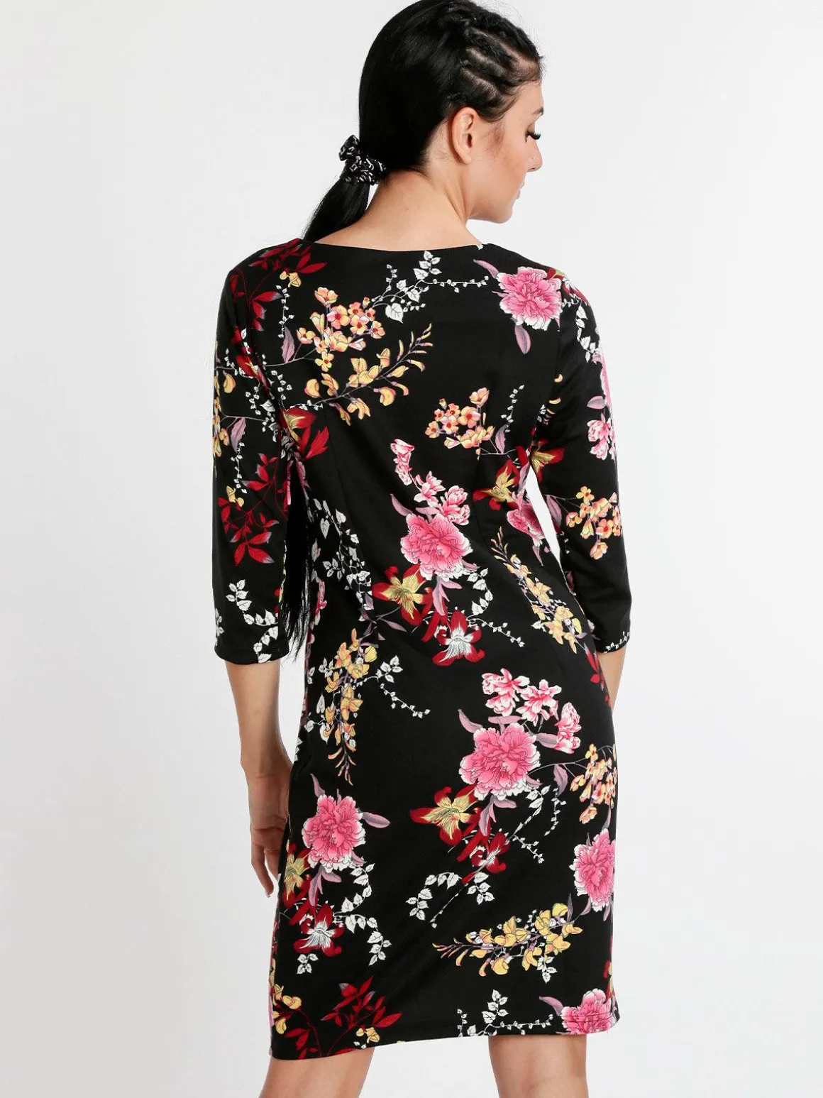 Solada Vestito donna fiorato con maniche 3/4