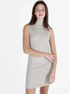 Solada Vestito donna in maglia senza maniche con collo a lupetto