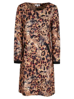 Solada Vestito donna manica lunga con stampa animalier