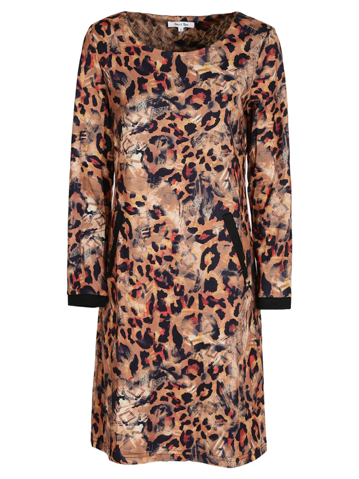 Solada Vestito donna manica lunga con stampa animalier