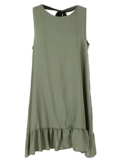 Solada Vestito donna smanicato con fiocco sul retro del collo - militare
