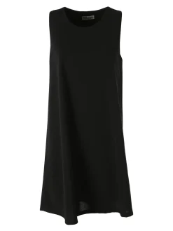 Solada Vestito donna smanicato in tinta unita - nero