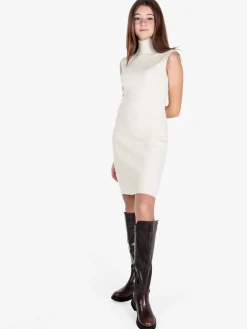 Solada Vestito donna smanicato in maglia con dettagli lurex