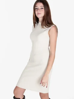 Solada Vestito donna smanicato in maglia con dettagli lurex