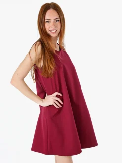 Solada Vestito donna svasato senza maniche - bordeaux