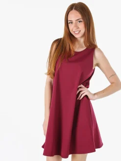 Solada Vestito donna svasato senza maniche - bordeaux