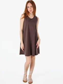 Solada Vestito donna svasato senza maniche - moro