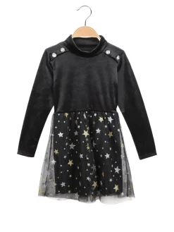 Solada Vestito elegante da bambina accollato in velluto