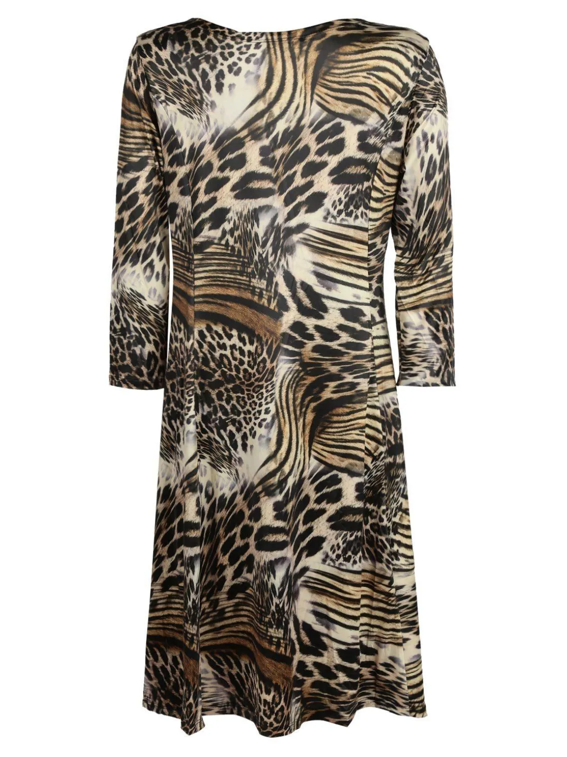 Solada Vestito leopardato manica a 3/4